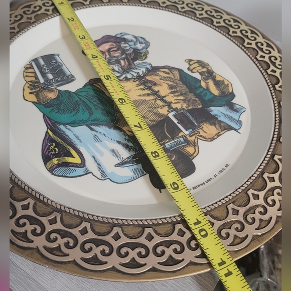 Vintage Falstaff Plate Tray Beer Advertisement Man Cave Literature Shakespeare - Picture 6 of 6